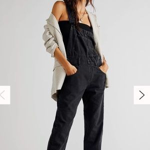 Free People ziggy denim overalls distressed